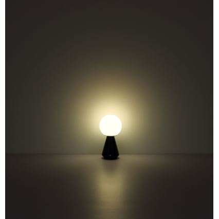 Globo - LED εξωτερικό επιτραπέζιο φωτιστικό με ρυθμιζόμενη ένταση αφής LED/1,5W/5V 3000/4500/6500K 1800 mAh IP41 μαύρο