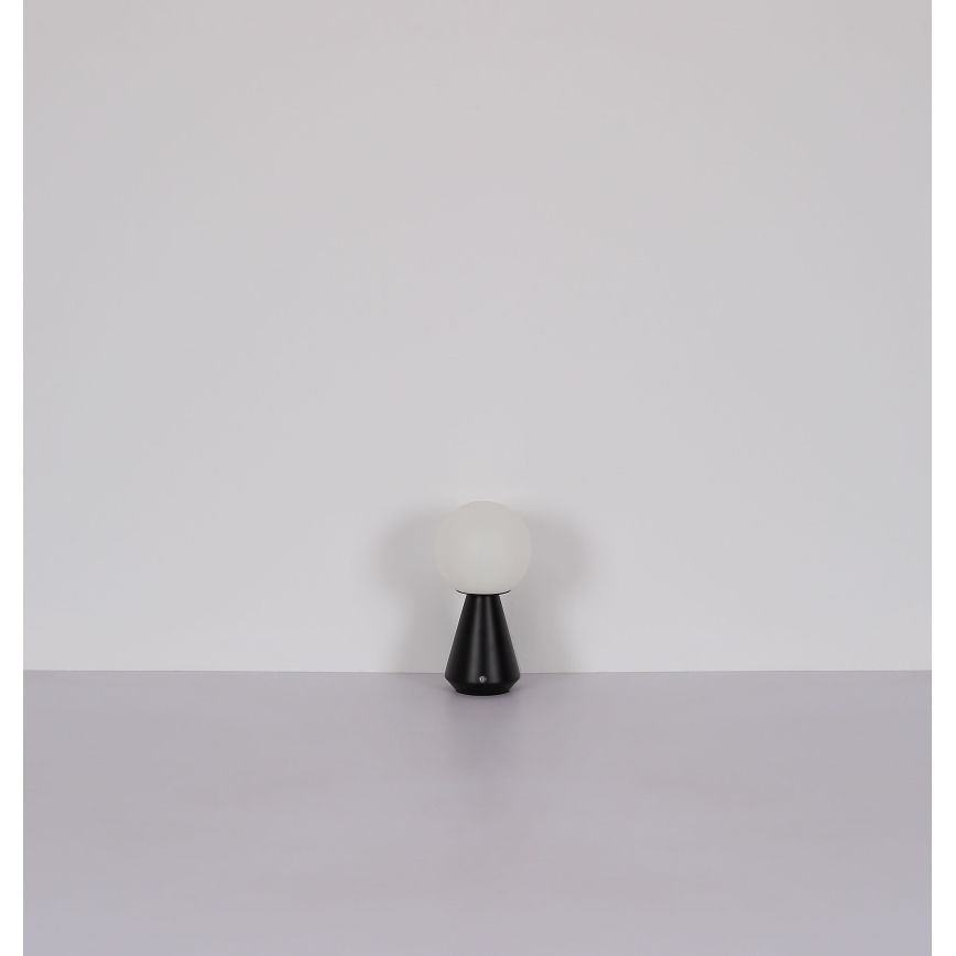 Globo - LED εξωτερικό επιτραπέζιο φωτιστικό με ρυθμιζόμενη ένταση αφής LED/1,5W/5V 3000/4500/6500K 1800 mAh IP41 μαύρο