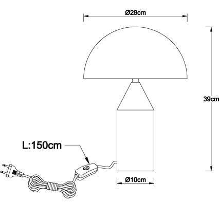 Globo - Επιτραπέζιο φωτιστικό 2xE27/40W/230V μπρούτζινο