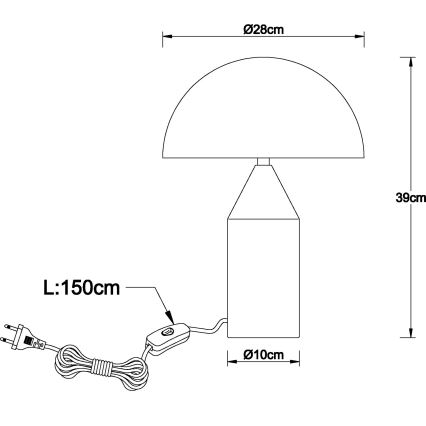 Globo - Επιτραπέζιο φωτιστικό 2xE27/40W/230V ματ χρώμιο