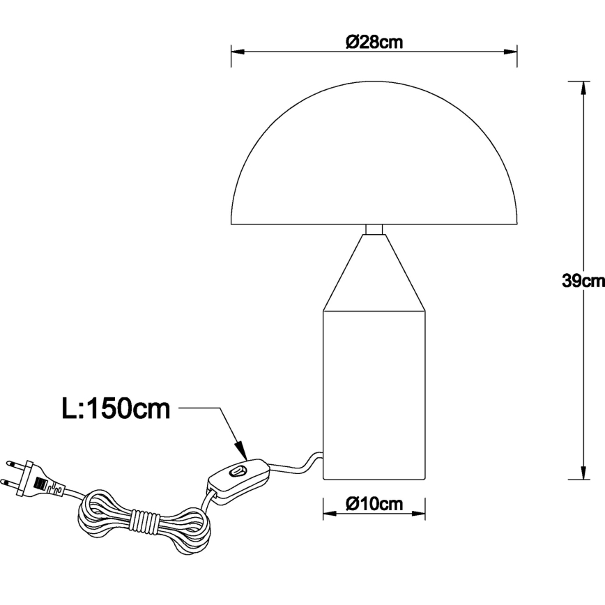Globo - Επιτραπέζιο φωτιστικό 2xE27/40W/230V ματ χρώμιο