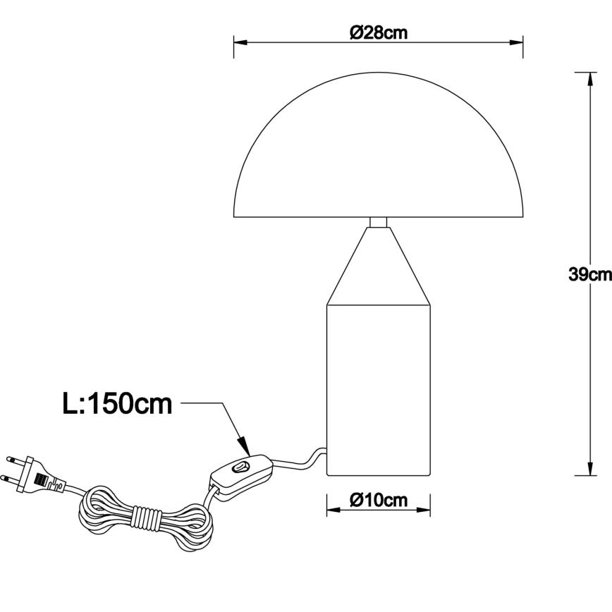 Globo - Επιτραπέζιο φωτιστικό 2xE27/40W/230V