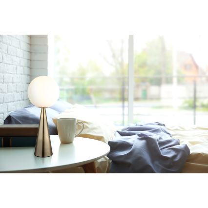 Globo - Eπιτραπέζιο φωτιστικό 1xE27/40W/230V ορείχαλκος