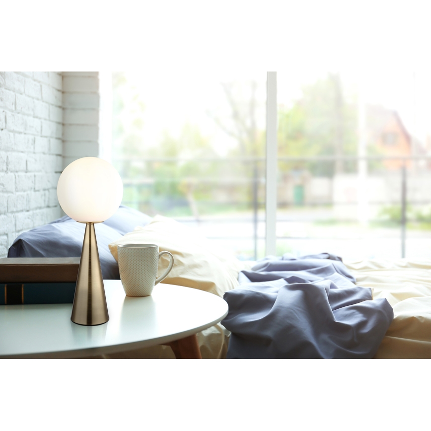 Globo - Eπιτραπέζιο φωτιστικό 1xE27/40W/230V ορείχαλκος