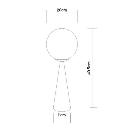 Globo - Eπιτραπέζιο φωτιστικό 1xE27/40W/230V ορείχαλκος