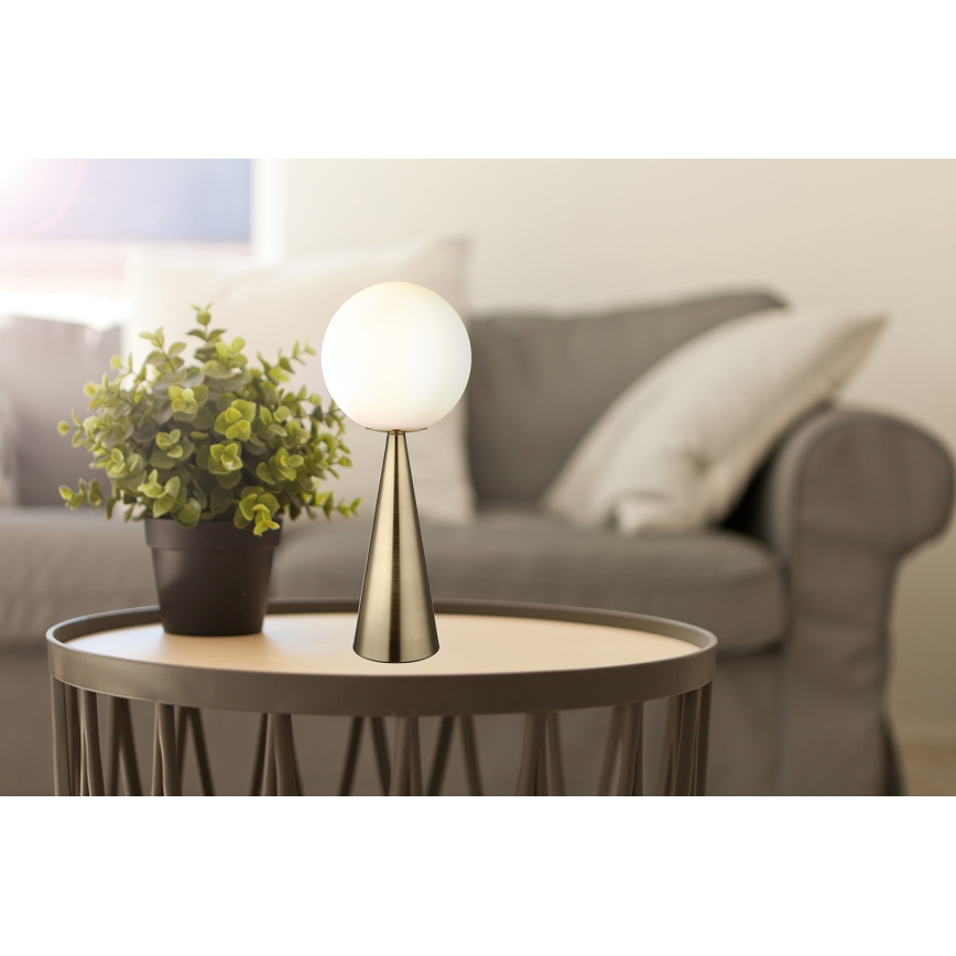 Globo - Eπιτραπέζιο φωτιστικό 1xE27/40W/230V ορείχαλκος