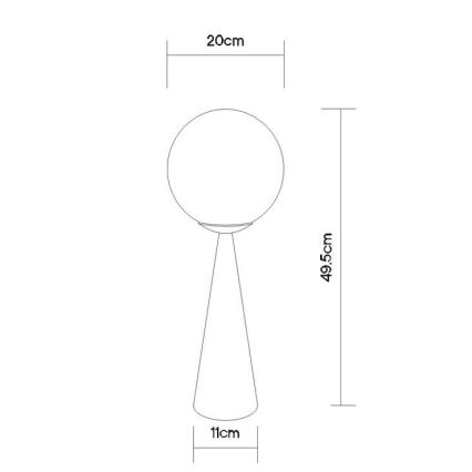 Globo - Eπιτραπέζιο φωτιστικό 1xE27/40W/230V ματ χρώμιο