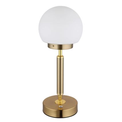 Globo - LED Dimmable επαναφορτιζόμενο επιτραπέζιο φωτιστικό αφής LED/2,5W/5V 1800mAh 2700/4000/6500K ορείχαλκος