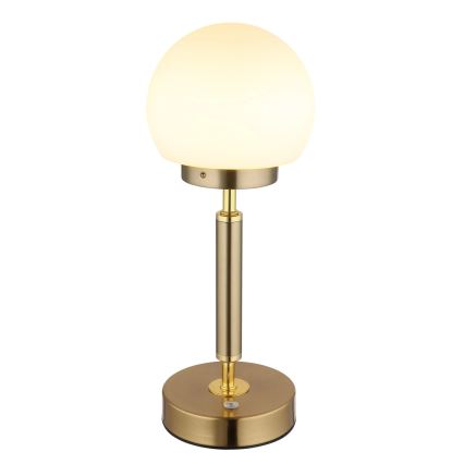 Globo - LED Dimmable επαναφορτιζόμενο επιτραπέζιο φωτιστικό αφής LED/2,5W/5V 1800mAh 2700/4000/6500K ορείχαλκος