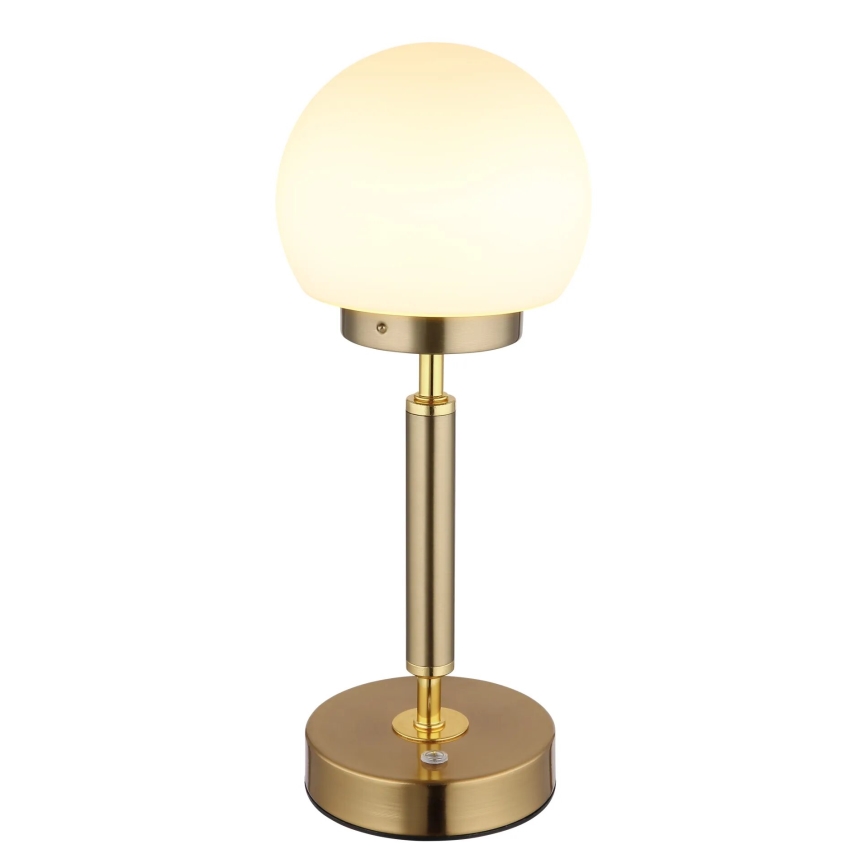 Globo - LED Dimmable επαναφορτιζόμενο επιτραπέζιο φωτιστικό αφής LED/2,5W/5V 1800mAh 2700/4000/6500K ορείχαλκος