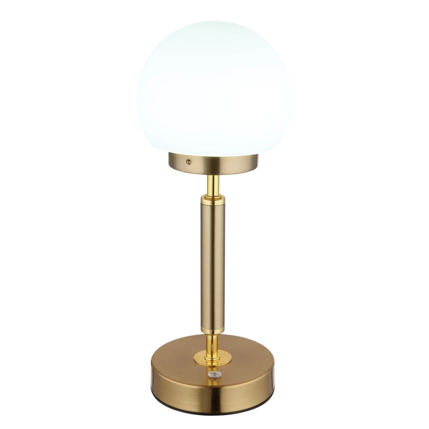 Globo - LED Dimmable επαναφορτιζόμενο επιτραπέζιο φωτιστικό αφής LED/2,5W/5V 1800mAh 2700/4000/6500K ορείχαλκος