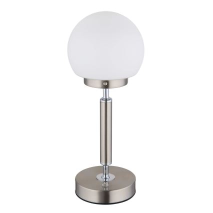 Globo - LED Dimmable επαναφορτιζόμενο επιτραπέζιο φωτιστικό αφής LED/2,5W/5V 1800mAh 2700/4000/6500K ματ χρώμιο
