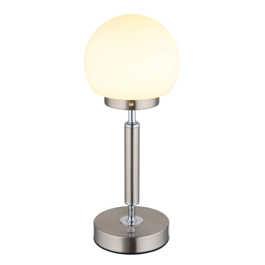 Globo - LED Dimmable επαναφορτιζόμενο επιτραπέζιο φωτιστικό αφής LED/2,5W/5V 1800mAh 2700/4000/6500K ματ χρώμιο
