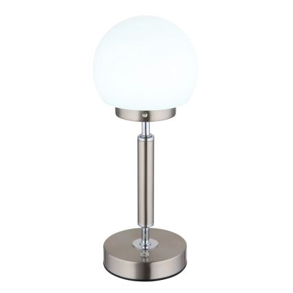 Globo - LED Dimmable επαναφορτιζόμενο επιτραπέζιο φωτιστικό αφής LED/2,5W/5V 1800mAh 2700/4000/6500K ματ χρώμιο
