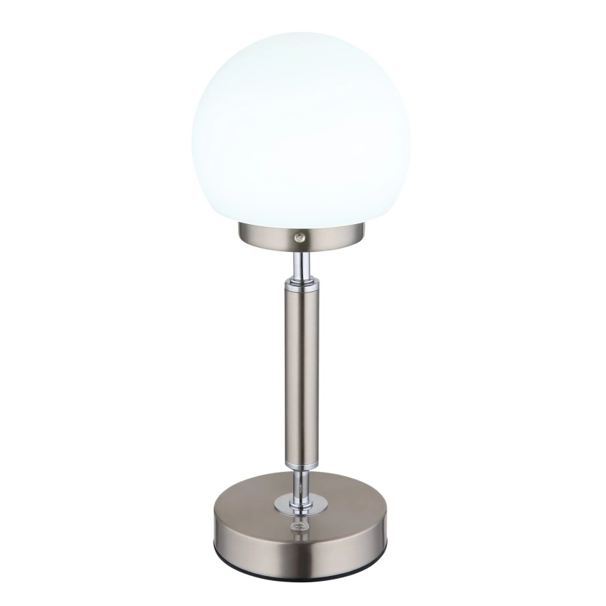 Globo - LED Dimmable επαναφορτιζόμενο επιτραπέζιο φωτιστικό αφής LED/2,5W/5V 1800mAh 2700/4000/6500K ματ χρώμιο