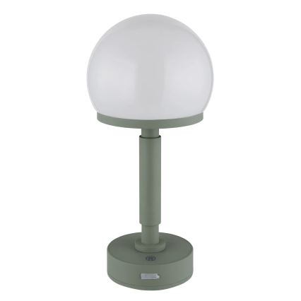 Globo - LED Dimmable επαναφορτιζόμενο επιτραπέζιο φωτιστικό αφής LED/2,5W/5V 1800mAh 2800K πράσινο