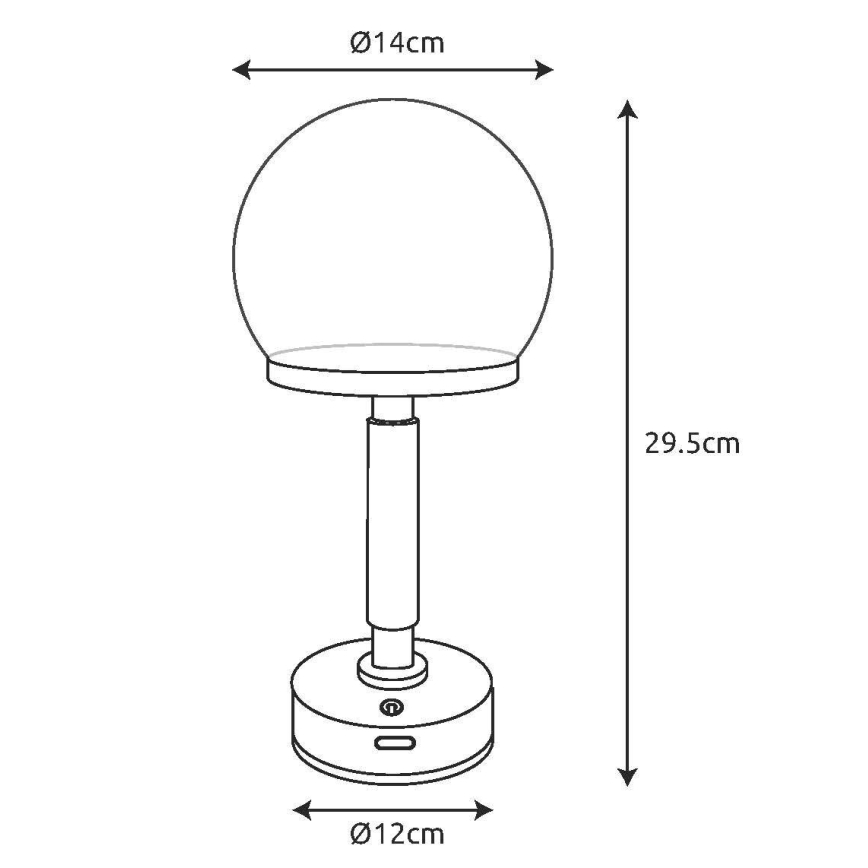 Globo - LED Dimmable επαναφορτιζόμενο επιτραπέζιο φωτιστικό αφής LED/2,5W/5V 1800mAh 2800K πράσινο