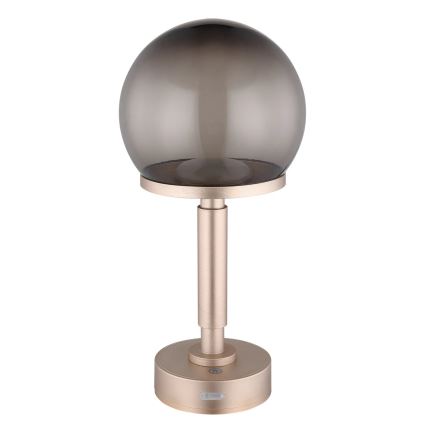 Globo - LED Dimmable επαναφορτιζόμενο επιτραπέζιο φωτιστικό αφής LED/2,5W/5V 1800mAh 2700/4000/6500K Ροζ χρυσό