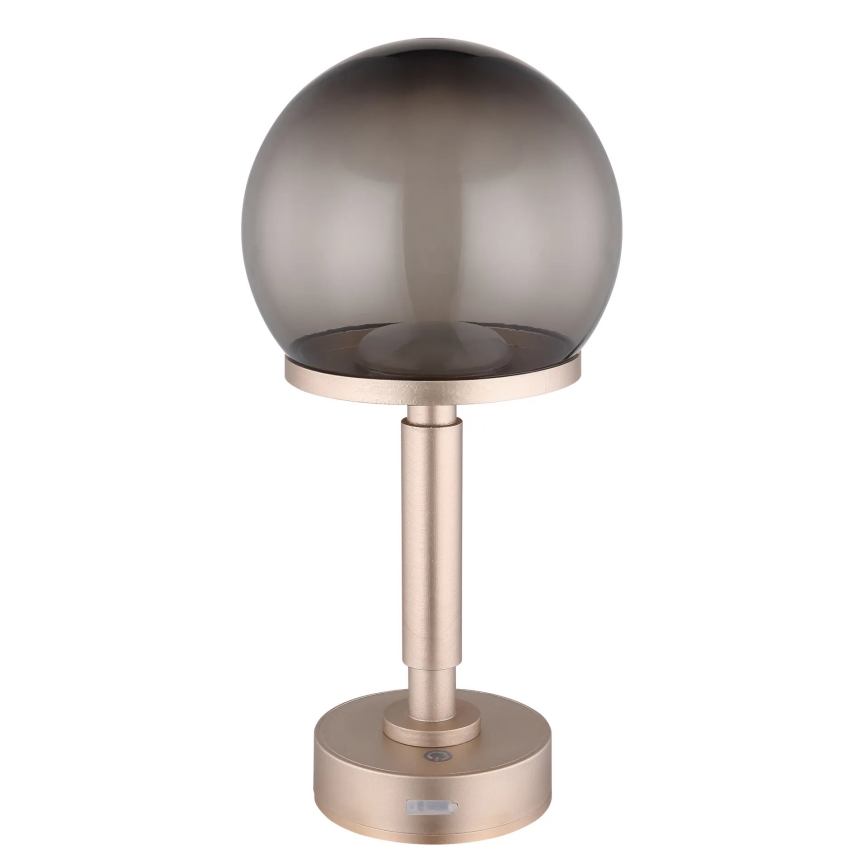 Globo - LED Dimmable επαναφορτιζόμενο επιτραπέζιο φωτιστικό αφής LED/2,5W/5V 1800mAh 2700/4000/6500K Ροζ χρυσό