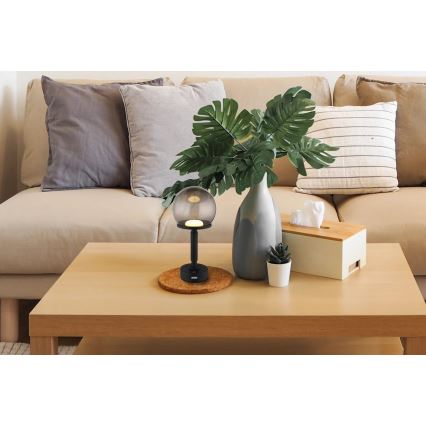 Globo - LED Dimmable επαναφορτιζόμενο επιτραπέζιο φωτιστικό αφής LED/2,5W/5V 1800mAh 2700/4000/6500K μαύρο