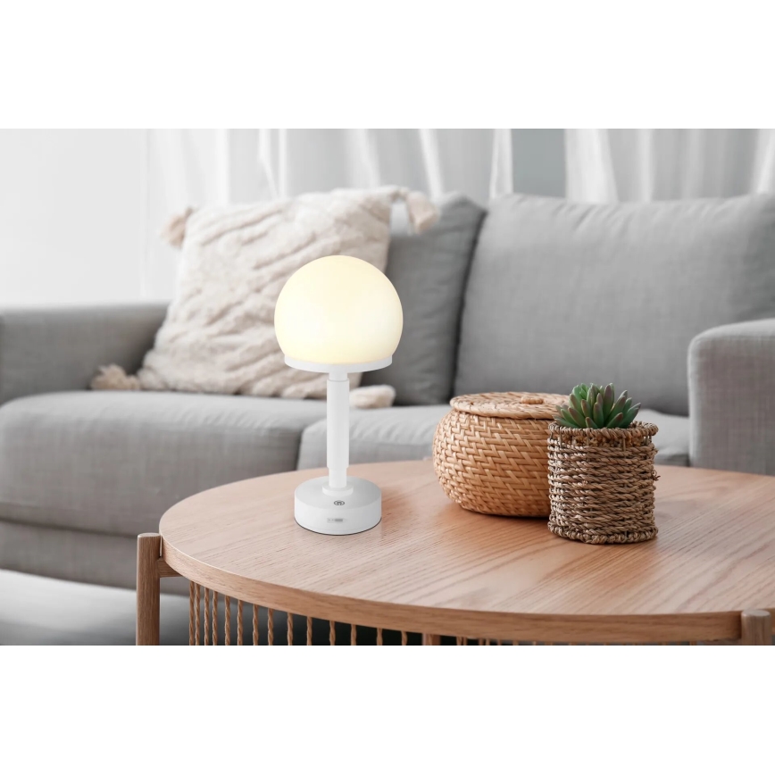 Globo - LED Dimmable επαναφορτιζόμενο επιτραπέζιο φωτιστικό αφής LED/2,5W/5V 1800mAh 2800K λευκό