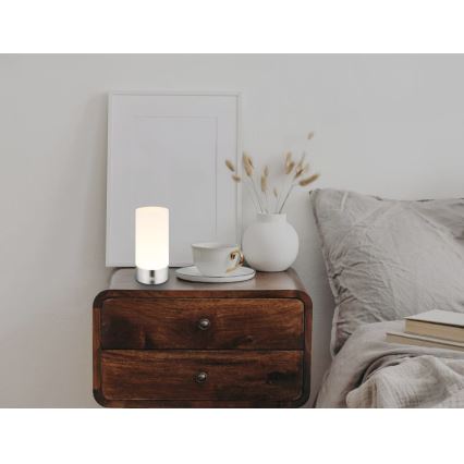 Globo - LED RGBW Dimming αφής Εξωτερικού χώρου επιτραπέζιο φωτιστικό LED/1,8W/5V 1500 mAh IP44 ματ χρώμιο