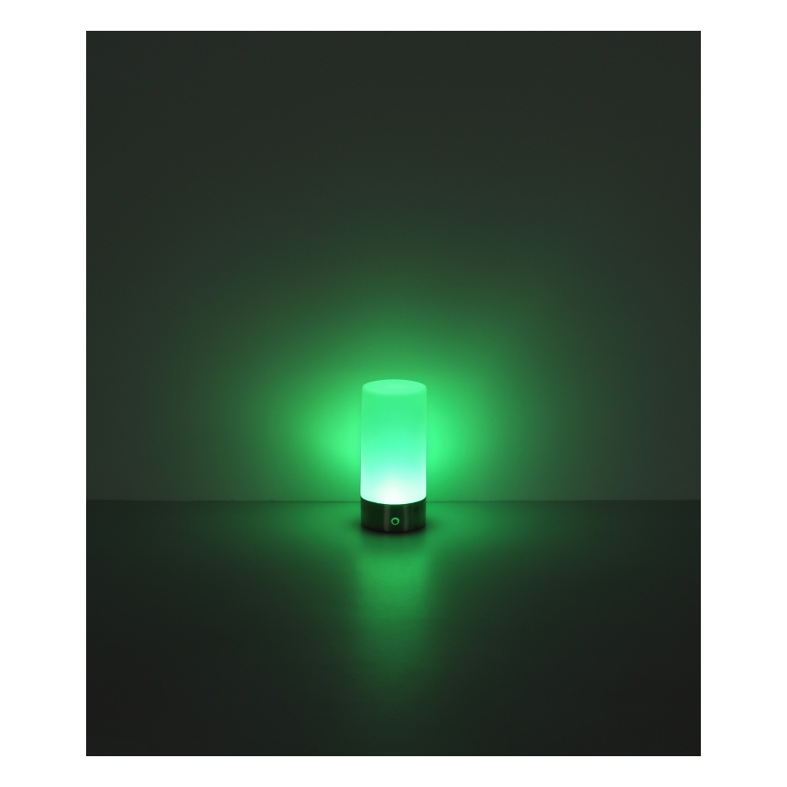 Globo - LED RGBW Dimming αφής Εξωτερικού χώρου επιτραπέζιο φωτιστικό LED/1,8W/5V 1500 mAh IP44 ματ χρώμιο