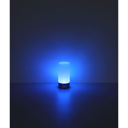 Globo - LED RGBW Dimming αφής Εξωτερικού χώρου επιτραπέζιο φωτιστικό LED/1,8W/5V 1500 mAh IP44 ματ χρώμιο