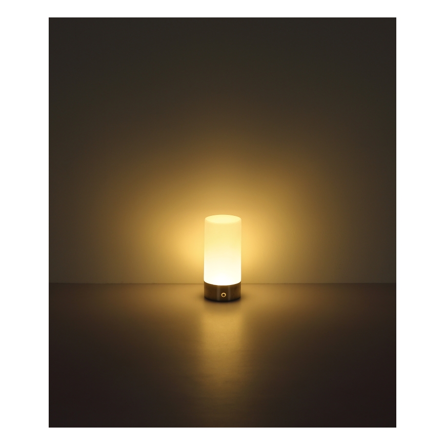 Globo - LED RGBW Dimming αφής Εξωτερικού χώρου επιτραπέζιο φωτιστικό LED/1,8W/5V 1500 mAh IP44 ματ χρώμιο