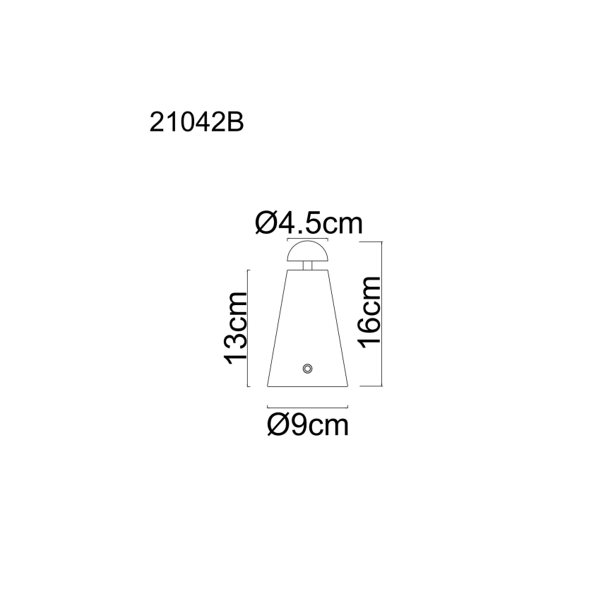 Globo - LED Ρυθμιζόμενη επιτραπέζια λάμπα με αισθητήρα αφής και επαναφορτιζόμενη LED/1,2W/5V 1200 mAh 2700/4500/6000K