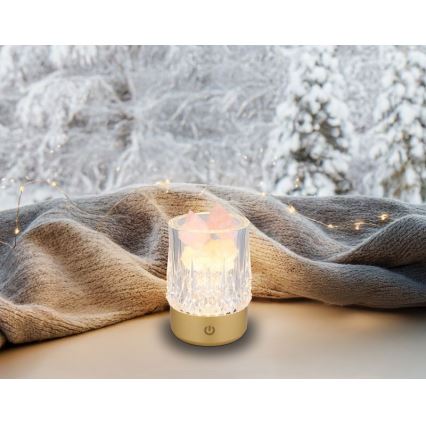 Globo - Επιτραπέζιο LED φωτιστικό αφής με ρύθμιση φωτεινότητας LED/1W/5V 3000K 1200 mAh χρυσό