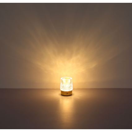 Globo - Επιτραπέζιο LED φωτιστικό αφής με ρύθμιση φωτεινότητας LED/1W/5V 3000K 1200 mAh χρυσό