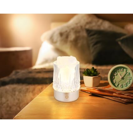 Globo - LED Ρυθμιζόμενη επιτραπέζια λάμπα αφής LED/1W/5V 3000K 1200 mAh ασημί