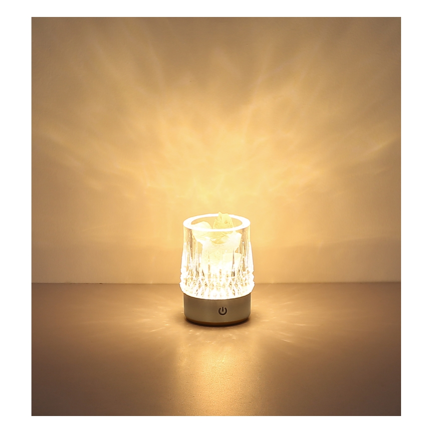 Globo - LED Ρυθμιζόμενη επιτραπέζια λάμπα αφής LED/1W/5V 3000K 1200 mAh ασημί