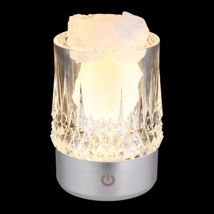 Globo - LED Ρυθμιζόμενη επιτραπέζια λάμπα αφής LED/1W/5V 3000K 1200 mAh ασημί