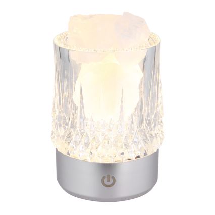 Globo - LED Ρυθμιζόμενη επιτραπέζια λάμπα αφής LED/1W/5V 3000K 1200 mAh ασημί