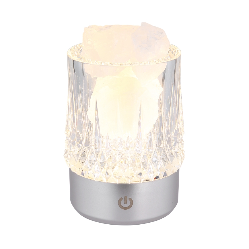 Globo - LED Ρυθμιζόμενη επιτραπέζια λάμπα αφής LED/1W/5V 3000K 1200 mAh ασημί