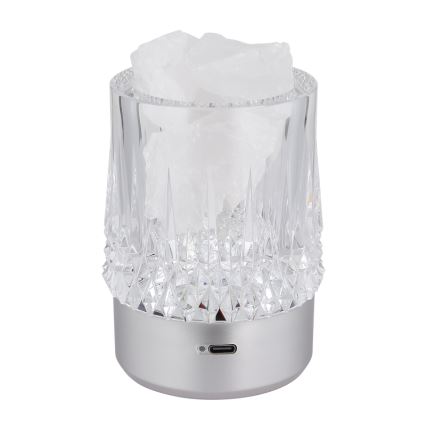 Globo - LED Ρυθμιζόμενη επιτραπέζια λάμπα αφής LED/1W/5V 3000K 1200 mAh ασημί