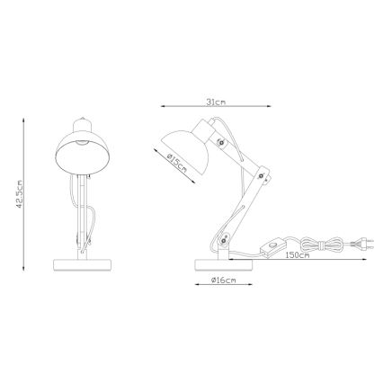 Globo - Eπιτραπέζια λάμπα 1xE27/40W/230V οξιά