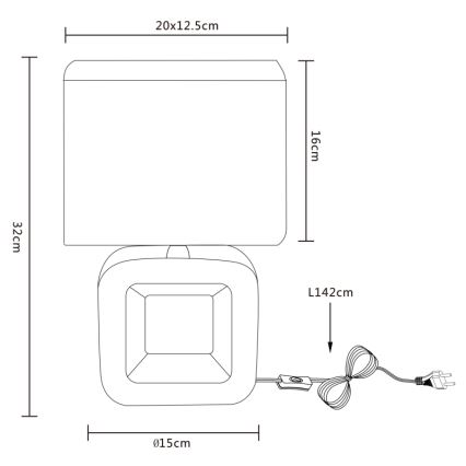 Globo - Επιτραπέζια λάμπα 1xE14/40W/230V