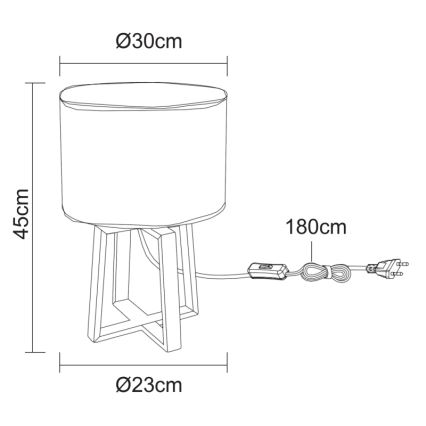 Globo - Επιτραπέζια λάμπα 1xE14/40W/230V καφέ