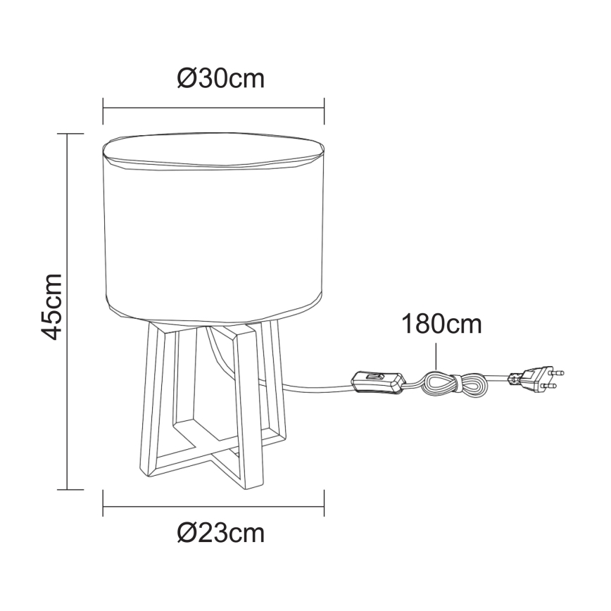 Globo - Επιτραπέζια λάμπα 1xE14/40W/230V καφέ