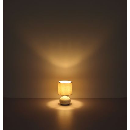 Globo - Επιτραπέζιο φωτιστικό 1xE14/40W/230V μπεζ/κεραμικό