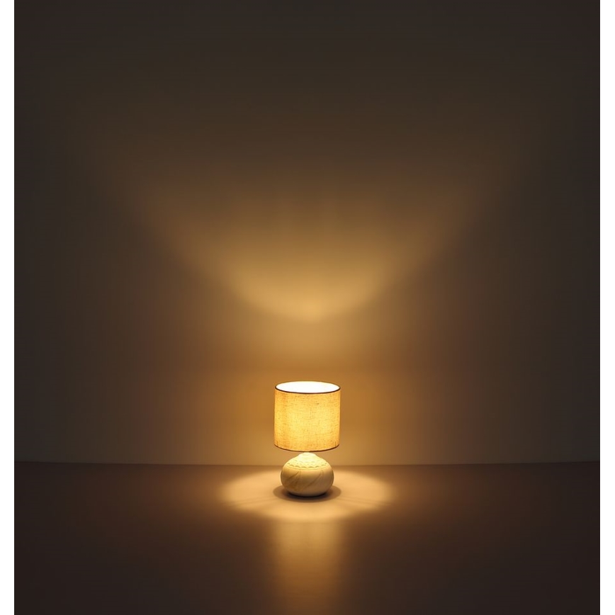 Globo - Επιτραπέζιο φωτιστικό 1xE14/40W/230V μπεζ/κεραμικό