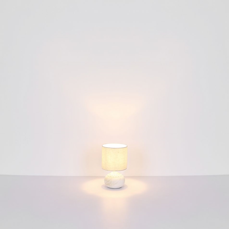 Globo - Επιτραπέζιο φωτιστικό 1xE14/40W/230V μπεζ/κεραμικό
