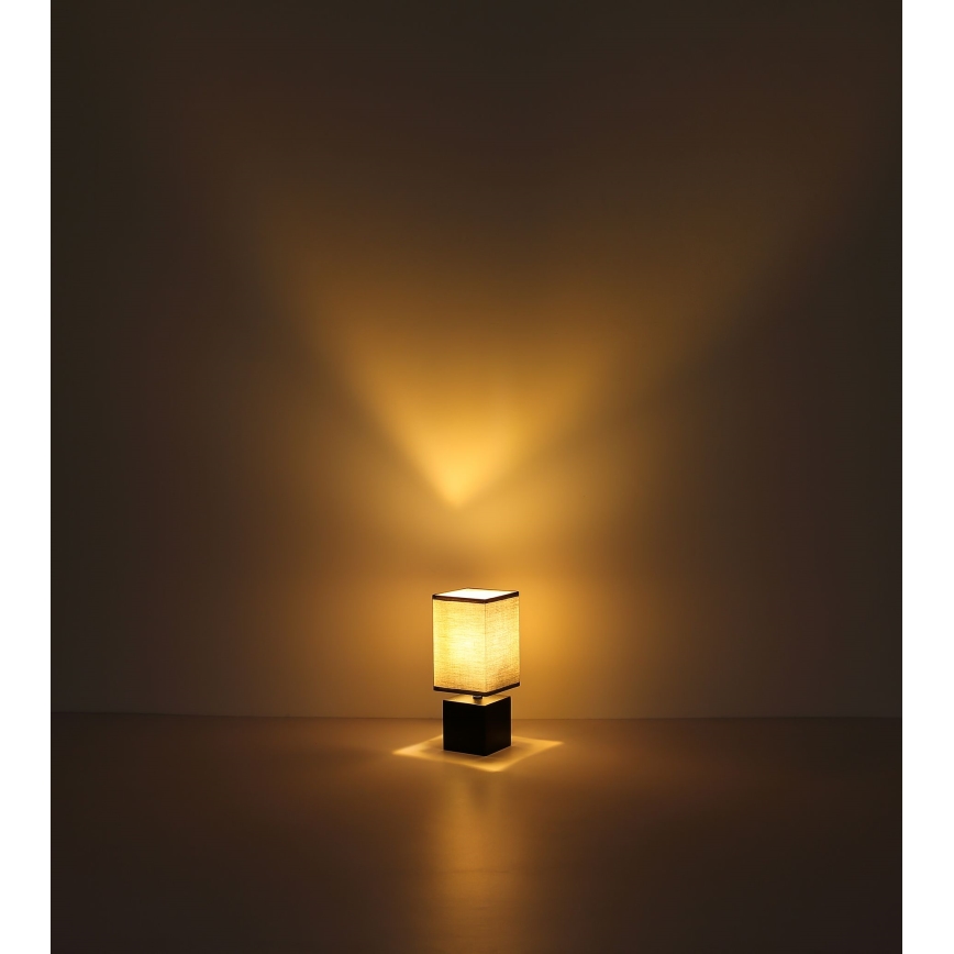 Globo - Eπιτραπέζια λάμπα 1xE27/7W/230V γκρι/μαύρο