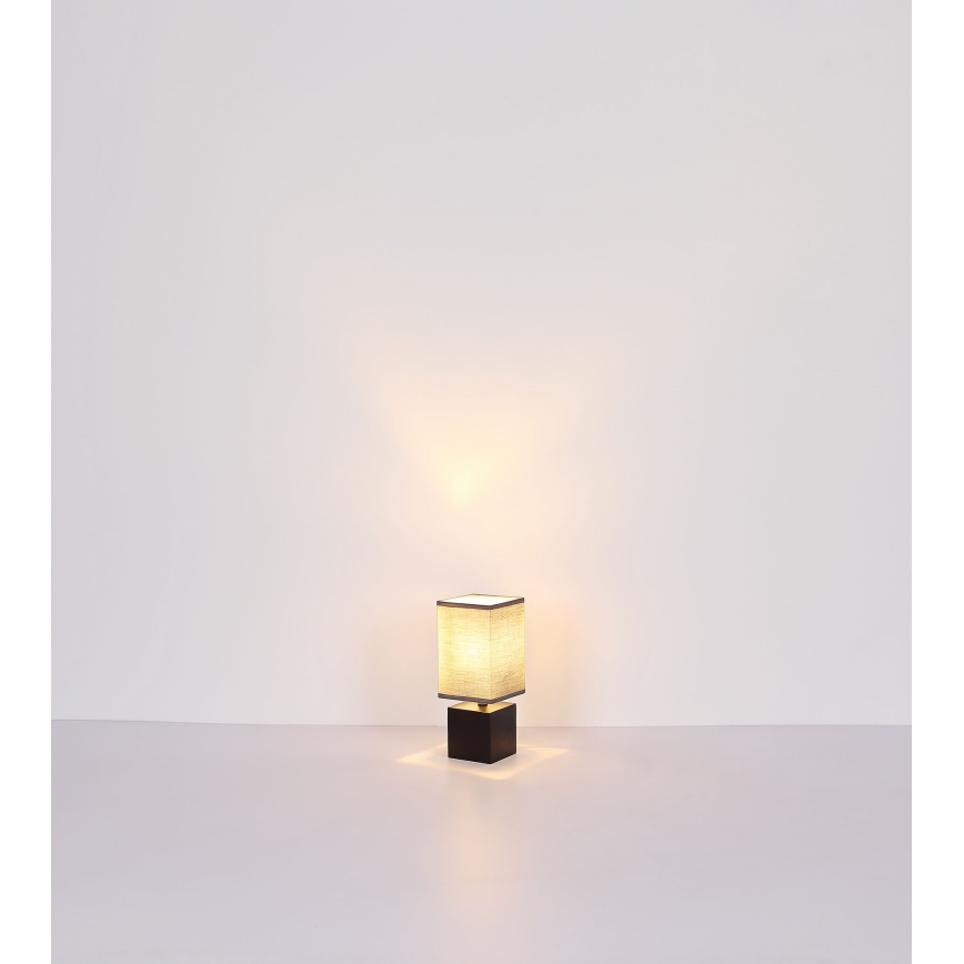 Globo - Eπιτραπέζια λάμπα 1xE27/7W/230V γκρι/μαύρο