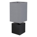 Globo 21628ALU - Επιτραπέζιο φωτιστικό VALENTINO 1xE27/7W/230V μαύρο/ανθρακί