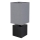 Globo 21628ALU - Επιτραπέζιο φωτιστικό VALENTINO 1xE27/7W/230V μαύρο/ανθρακί