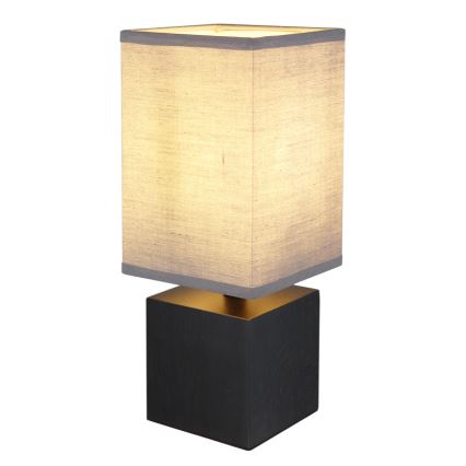 Globo 21628ALU - Επιτραπέζιο φωτιστικό VALENTINO 1xE27/7W/230V μαύρο/ανθρακί